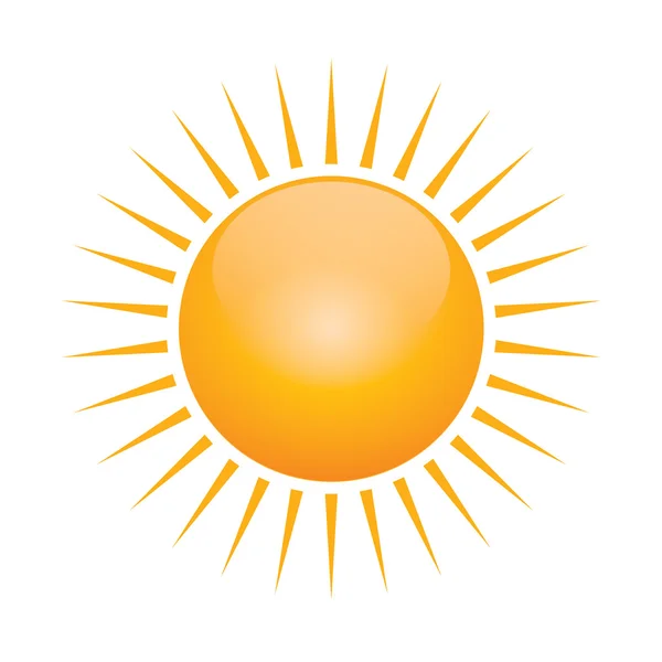 Yellow symbol of sun — Stockfoto