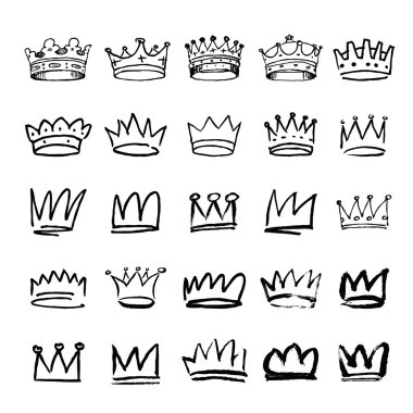 Beyaz elle çizilmiş kron kümesi