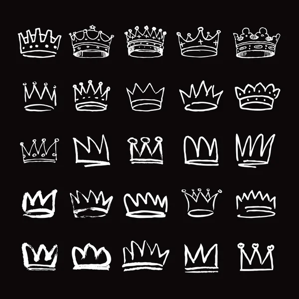 Beyaz elle çizilmiş kron kümesi