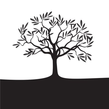 siyah vektör ağaç