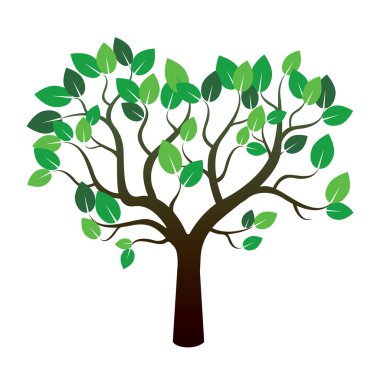 Renk Tree.Vector illüstrasyon.