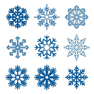 Mavi kar taneleri seti