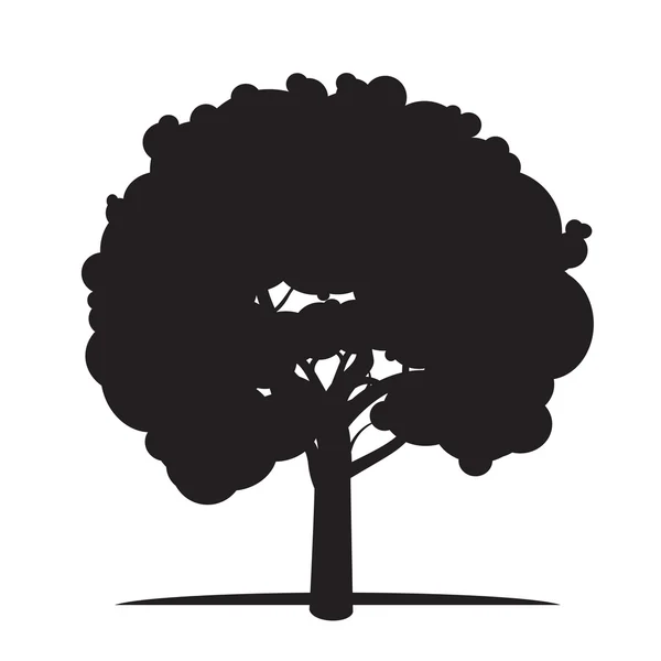 Un arbre noir. Illustration vectorielle . — Image vectorielle