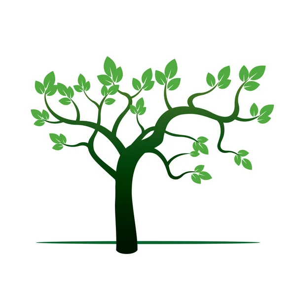 Green Tree. Vector Illustration. — Stock Vector