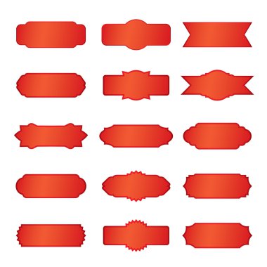 Kırmızı vektör Kenarlıklar ve afiş kümesi