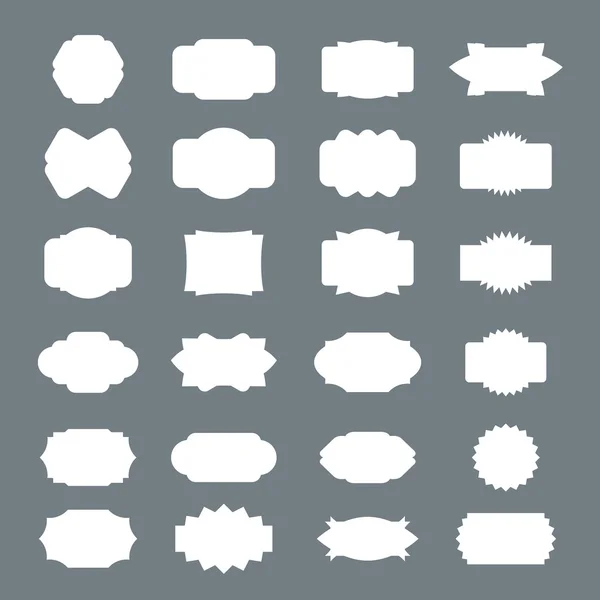 Conjunto de bordes de vectores y banners en blanco — Vector de stock