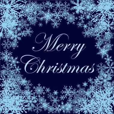 Kış arka plan, kar taneleri ve neşeli Noel. 