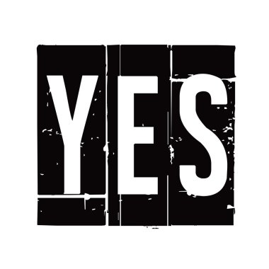 Siyah vektör grunge damga Evet