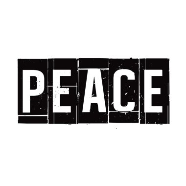 Siyah vektör grunge damga barış