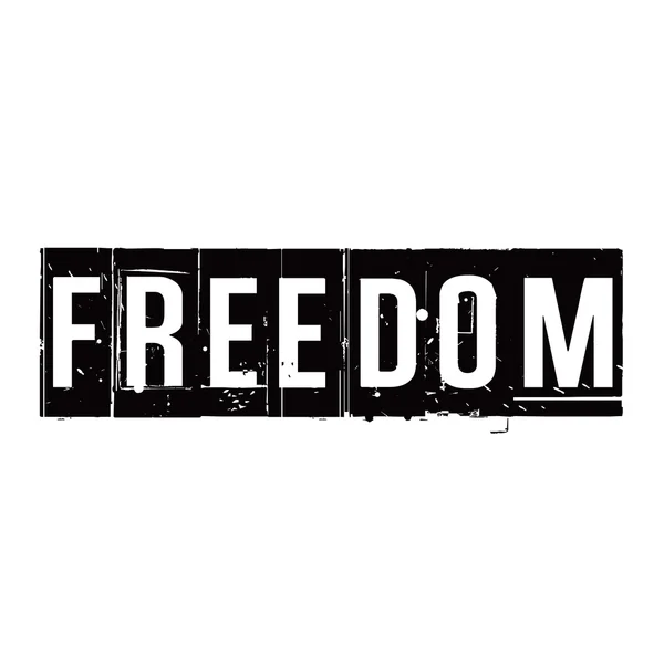 Timbre Grunge vectoriel noir FREEDOM — Image vectorielle