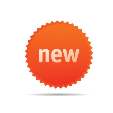 Turuncu afiş ve yıldız şeklinde. Yeni.