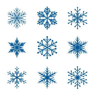 Beyaz kar taneleri topluluğu. 