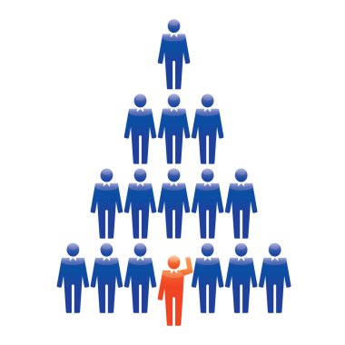 İnsan portre ve kutsal kişilerin resmi. Vektör çizim. Office ekibi ve lider