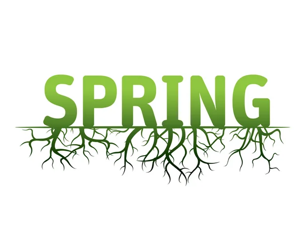 Frühling grüner Vektor Illustration — Stockvektor