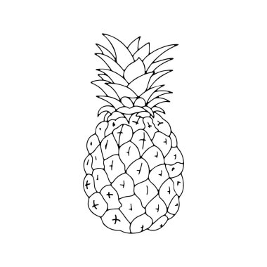 Bir ananasın soyut bir şekilde vektör illüstrasyonu