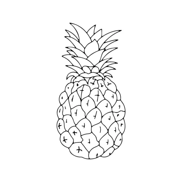 Ilustración Vectorial Una Piña Estilo Abstracto — Vector de stock