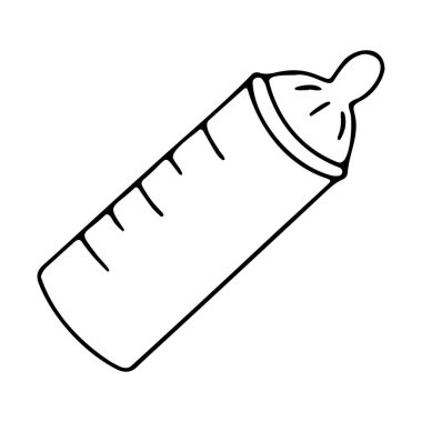 Bir bebek şişesinin vektör illüstrasyonu