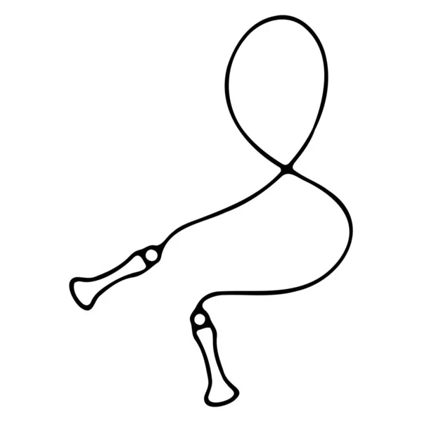 Einfache Vektor Illustration Mit Einem Springseil Doodle Symbol — Stockvektor