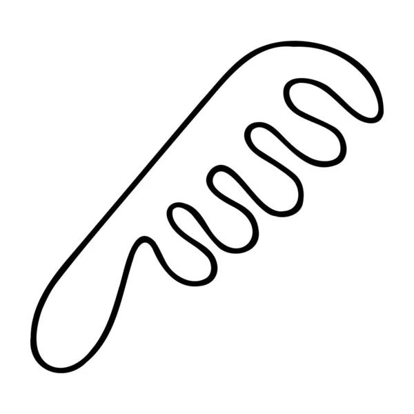 Einfache Vektor Illustration Eines Haarbürsten Doodle Symbols — Stockvektor