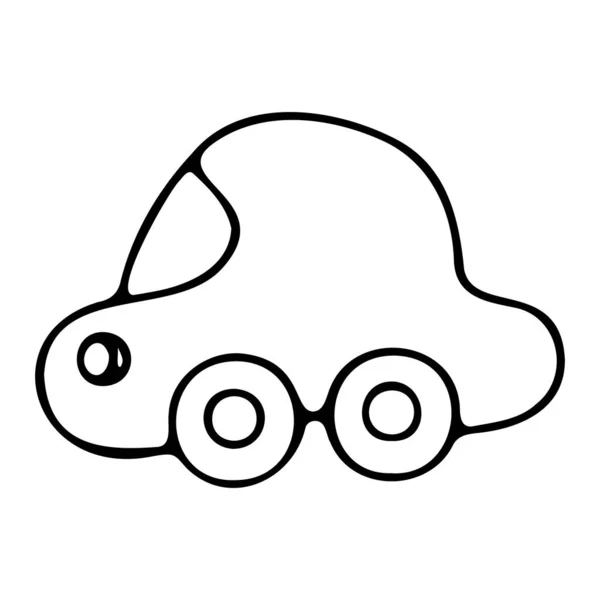 Simple Vector Illustration Car Doodle Icon — Stock Vector