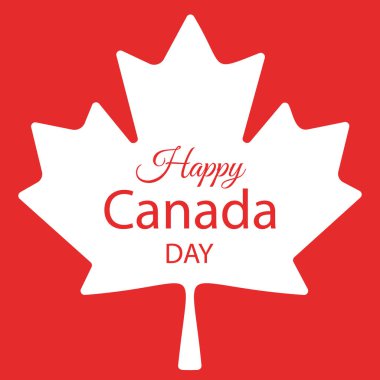 Akçaağaç yapraklı Vector Canada Günü tebrik kartı