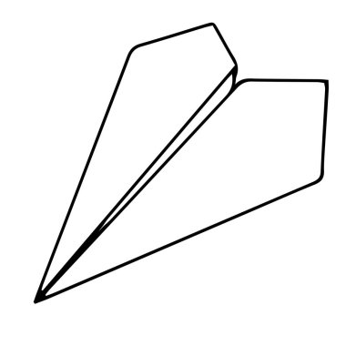 Kağıt uçağın vektör illüstrasyonu