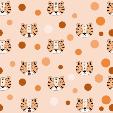 2022 yılının bir sembolü olan kaplanların şirin çizgi film tarzı çizimi.