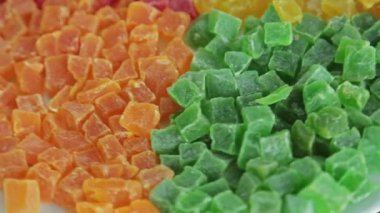 Şekerlenmiş meyve karışımı, döngü döndürme.