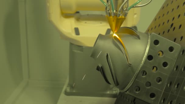 Depunerea directă a metalelor - topirea cu laser, tehnologia de fabricare a pulberilor — Videoclip de stoc