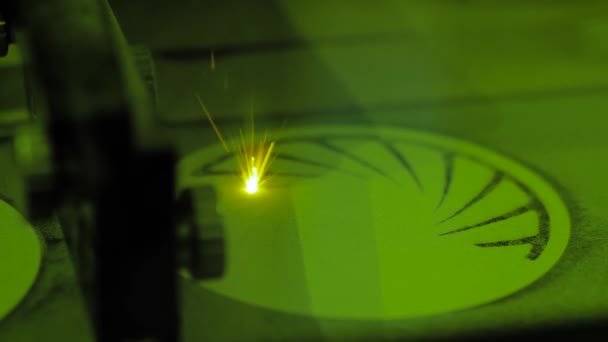 選択的レーザー溶融:付加製造金属3Dプリンタ印刷モデル — ストック動画