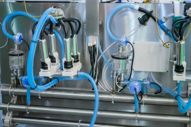 Bir fincan otomatik inek sağma makinesi.