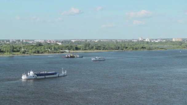 Passenger ship on the river. — Stock Video