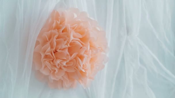 Flower decoration on wall Stock Video