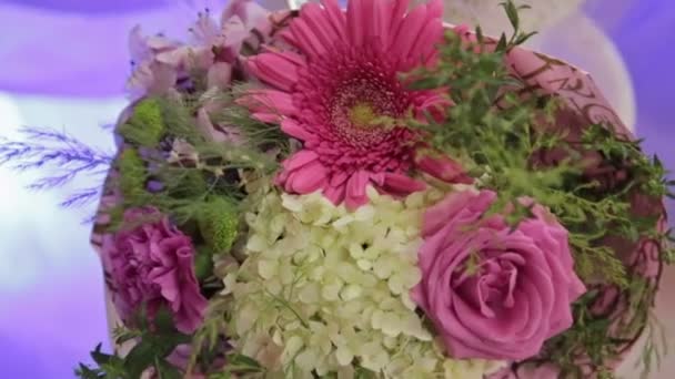 Piękny bukiet kwiatów — Wideo stockowe