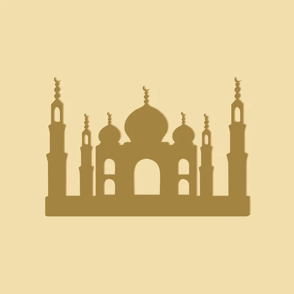 Iconos del templo Taj Mahal — Vector de stock