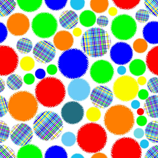 Sömlös cirklar abstrakt prydnad — Stock vektor