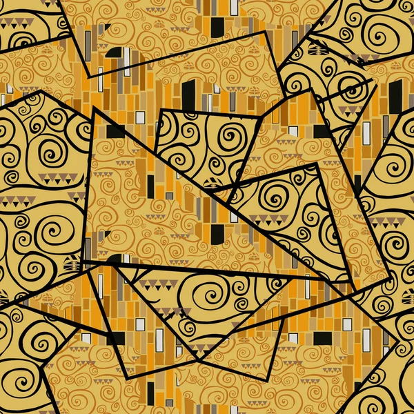Пэтчворк плавный климт — стоковый вектор