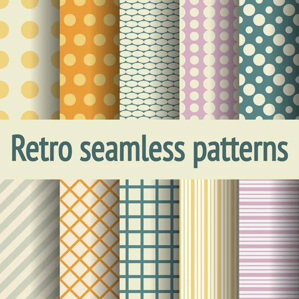 Retro seamless pattern pastel — Stock Vector