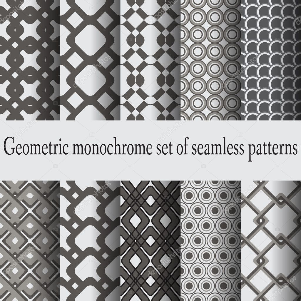 monochrome  seamless patterns