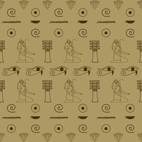 Modèle de hiéroglyphes égyptiens — Image vectorielle
