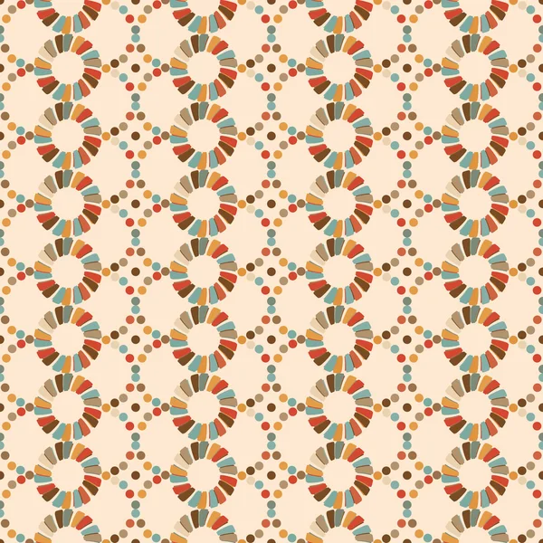 Seamless pattern of circles retro palette — Stock Vector