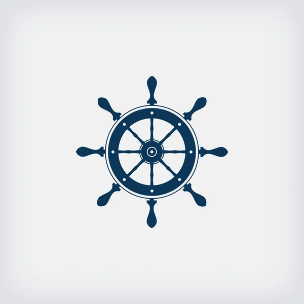 Marine steering wheel vector icon — Stockvector