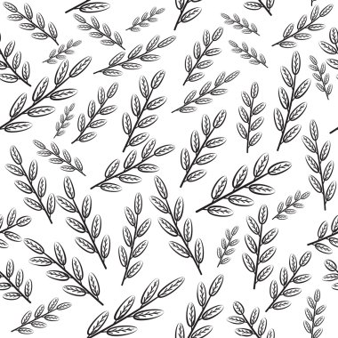 sorunsuz süsleme tek renkli ağaçlar