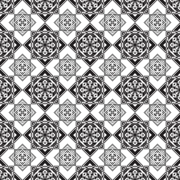 シームレスなモノクロ飾り正方形 — ストックベクタ