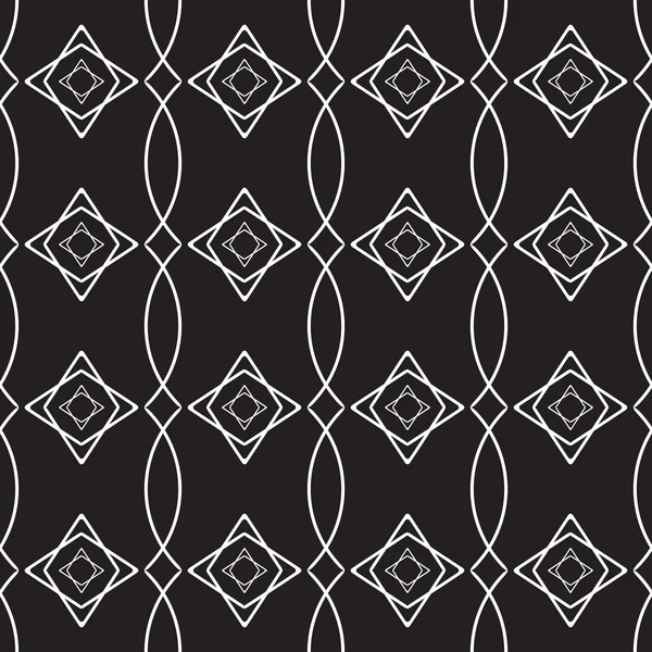 Motif géométrique sans couture monochrome — Image vectorielle