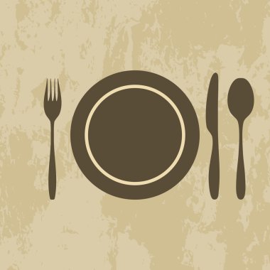 plaka, bıçak, çatal, kaşık
