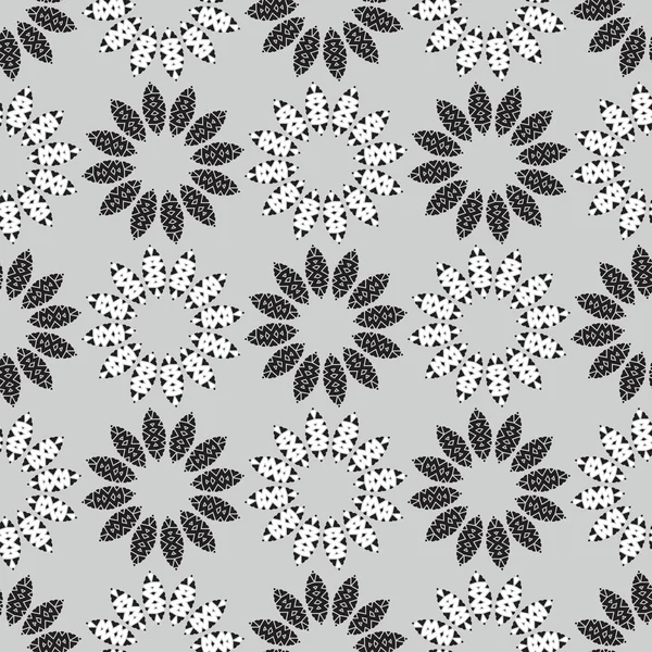 Geometrisches florales nahtloses Muster — Stockvektor