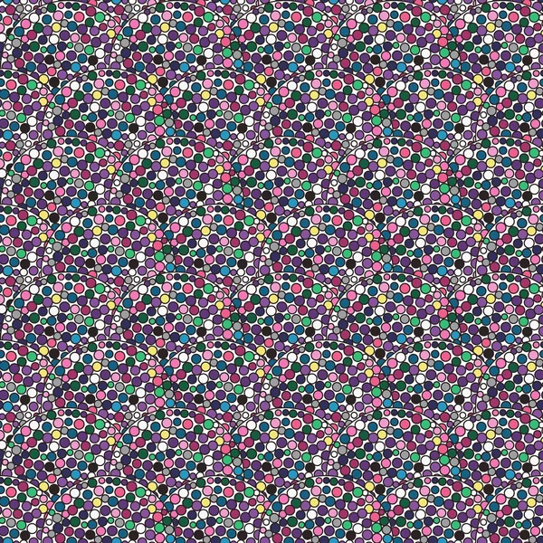 Motif abstrait sans couture avec des cercles à pois — Image vectorielle