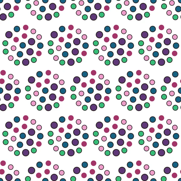 Les cercles colorés motif sans couture — Image vectorielle