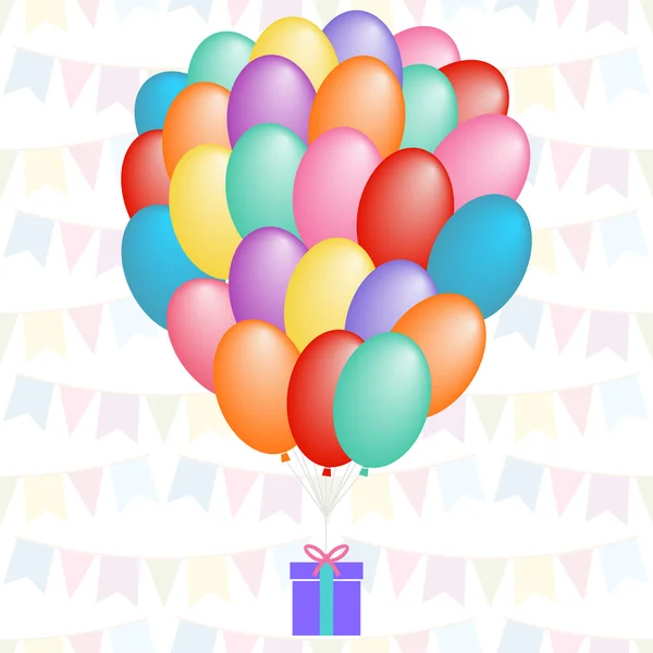 A cloud of balloons gift patterns seamless — Stock Vector